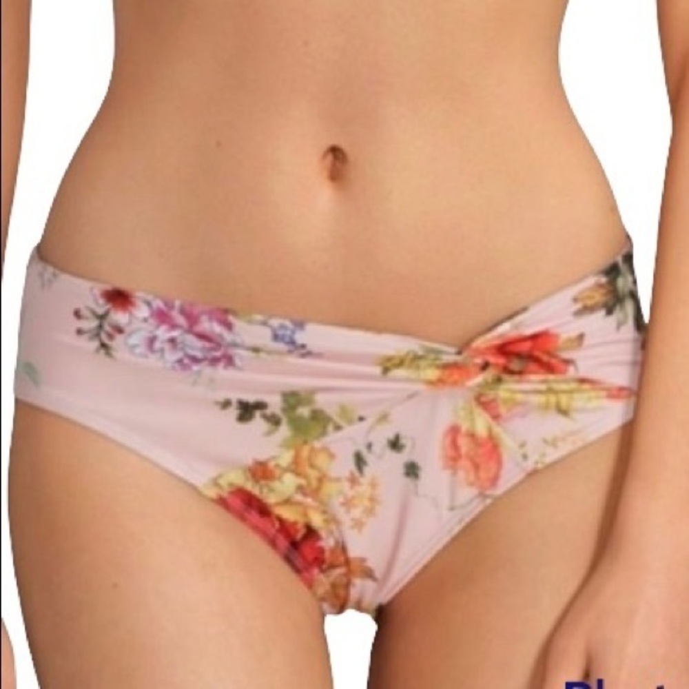 Antonio Melani overjoyed pink floral twist bikini bottoms